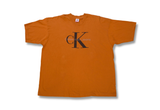  Vintage Bootleg Calvin Klein Jeans Tee Orange 