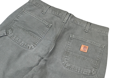  Carhartt Carpenter Dungaree Fit Duck Canvas Pants Moss 