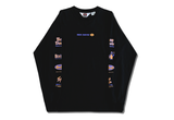  Vintage Ben Davis Sleeve Banner Logo L/S Tee Black 