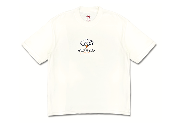  The Air Saigon 5-year AMD Anniversary Merchandise | Head Is In The Air Kream Tee | Artwork by VietMax 