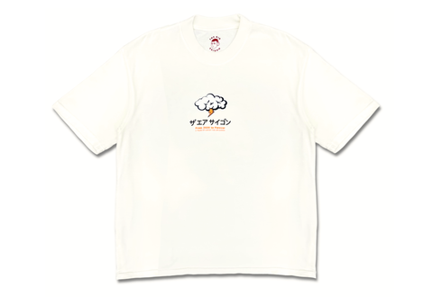  The Air Saigon 5-year AMD Anniversary Merchandise | Head Is In The Air Kream Tee | Artwork by VietMax 