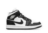  Air Jordan 1 Mid Split Black White (Women's) 