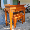 Bàn thờ gia tiên mẫu sen kèm đôn - MS01