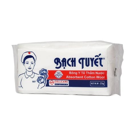 Bạch Tuyết Bông Gòn Y Tế Thấm Nước Absorbent Cotton Wool 25g