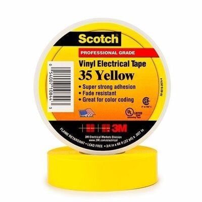 Băng Keo Điện 3M Scotch 35 Vàng (Yellow) 19mm X 20m