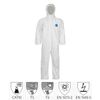 DuPont Tyvek 400,TY198S WH Hooded Coverall, White, 2XL