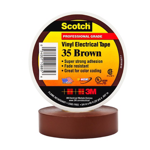 Băng Keo Điện 3M Scotch 35 Nâu (Brown) 19mm X 20m