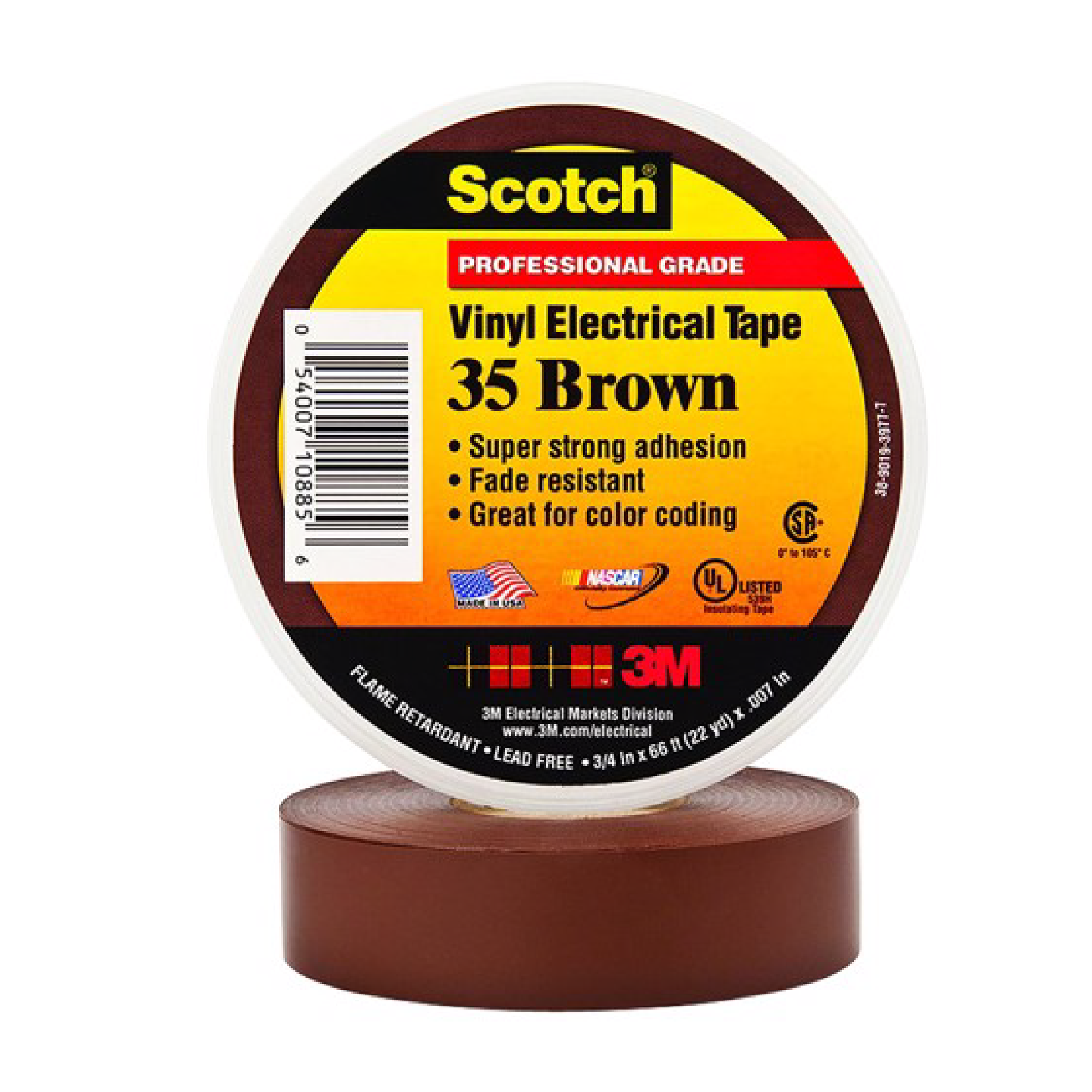 Băng Keo Điện 3M Scotch 35 Nâu (Brown) 19mm X 20m