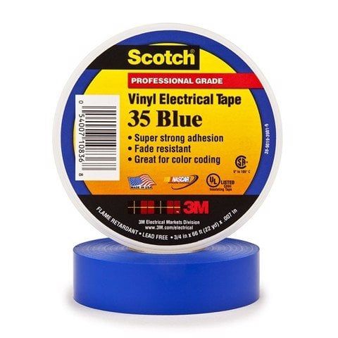 Băng Keo Điện 3M Scotch 35 Xanh Biển (Blue) 19mm X 20m