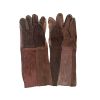 Long Leather Gloves For Welding, Brown