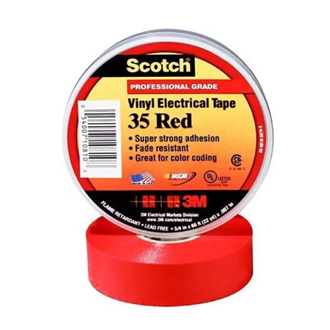 Băng Keo Điện 3M Scotch 35 Đỏ (Red) 19mm X 20m