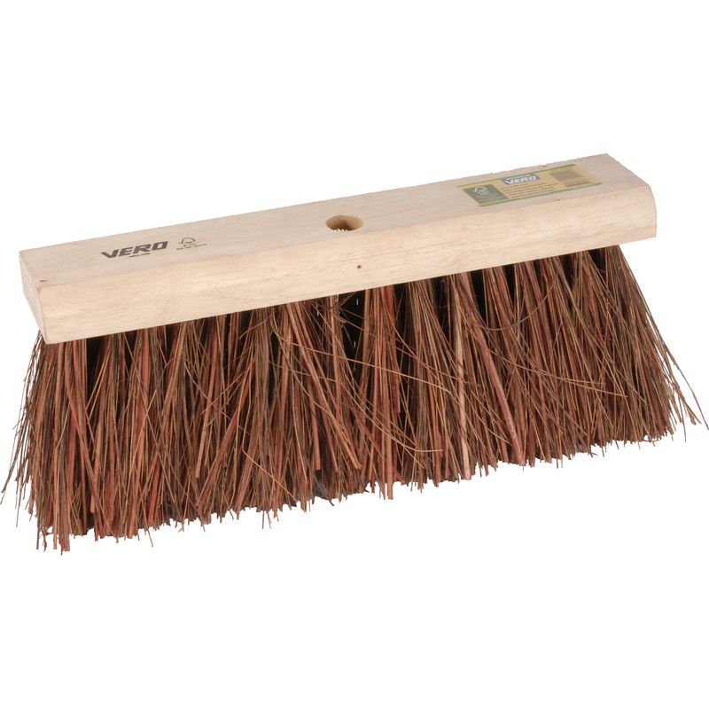 Vero Outdoor/Industrial Broom With Wooden Support, 30cm Without Handle