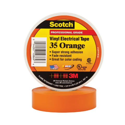 Băng Keo Điện 3M Scotch 35 Cam (Orange) 19mm X 20m