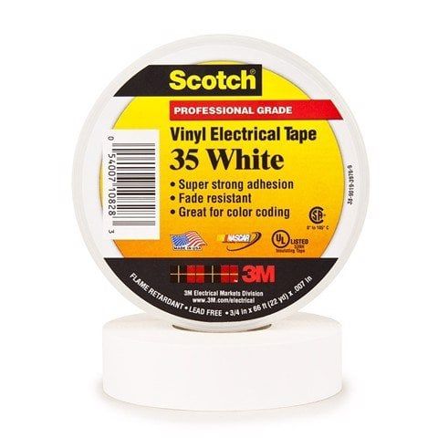 Băng Keo Điện 3M Scotch 35 Màu Trắng (White) 19mm x 20m