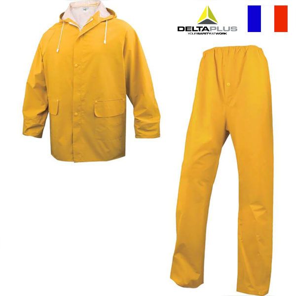 Delta Plus EN400 Rain Coat, Size L, Yellow