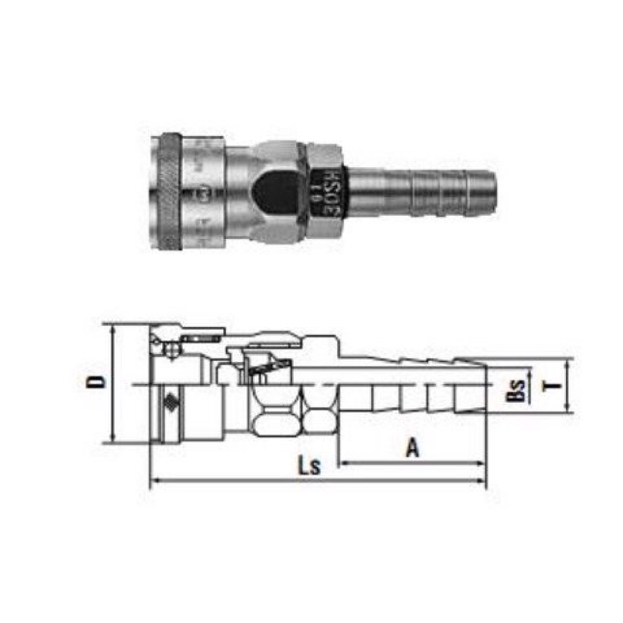 Khớp Nối Nhanh Khí Nén Cupla Nitto 600SH, Dùng Cho Ống 3/4