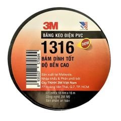 Băng Keo Cách Điện 3M PVC Temflex 1316 - Cho điện áp dưới 600V