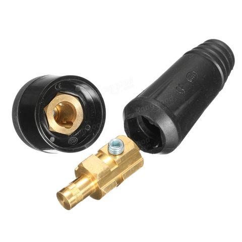 Bộ Giắc Nối Nhanh Máy Hàn 35-50, 1 Đầu Đực - 1 Đầu Cái, 250 amp