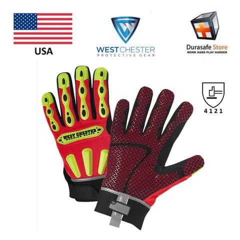 Găng Tay Cơ Khí West Chester 86713 R2 Safety Rigger Glove, Màu Cam, Size L