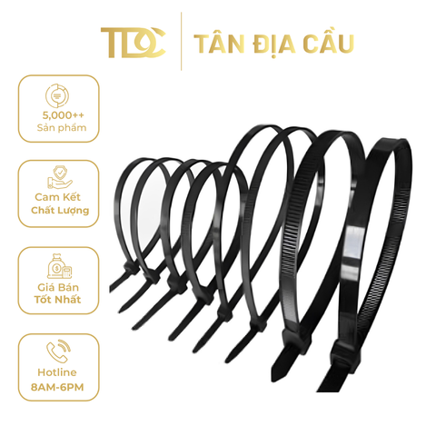 Dây Rút Inox Phủ Nhựa, SS316, 100 Sợi/Túi