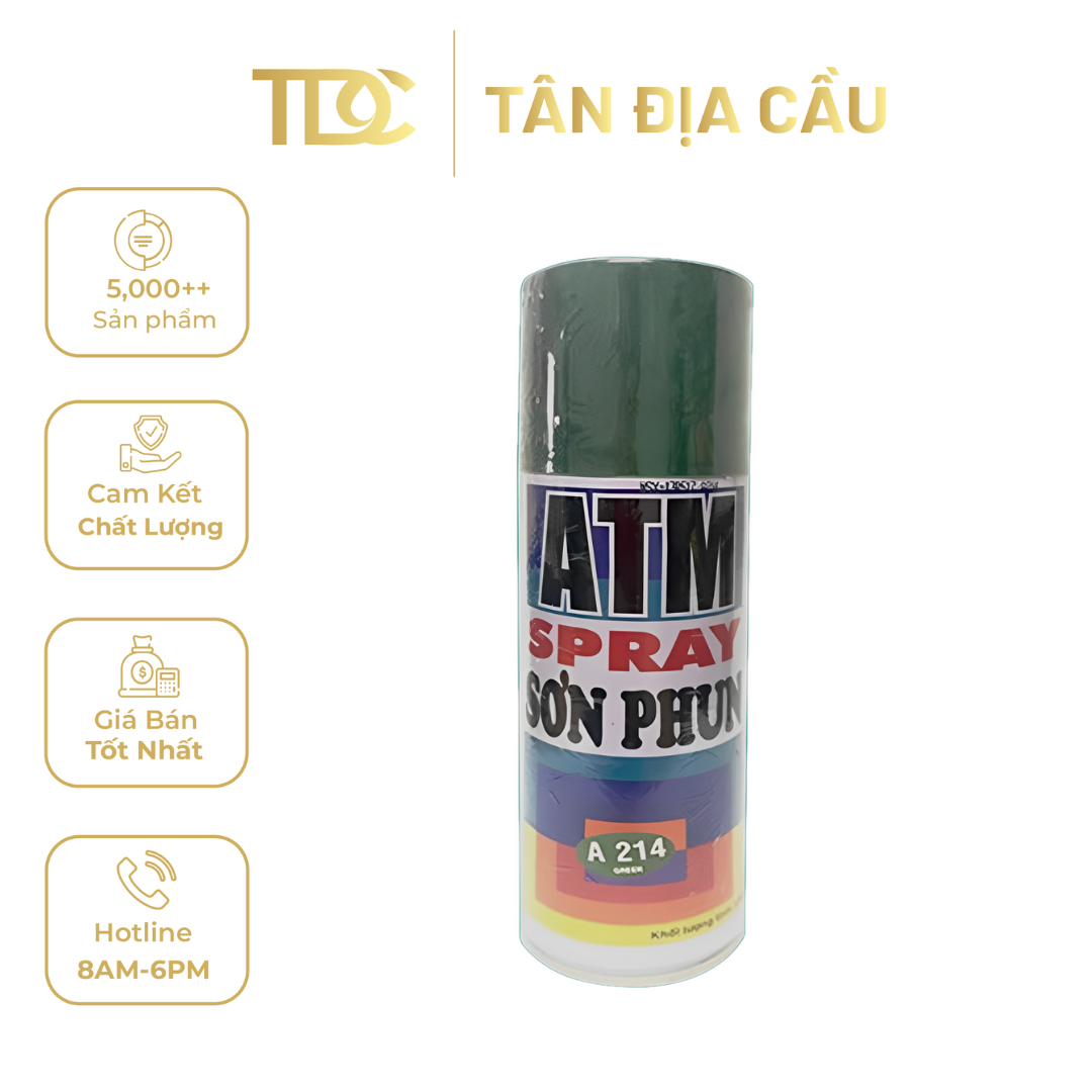 ATM Spray Acrylic Lacquer (A214 Green), Pack of 12