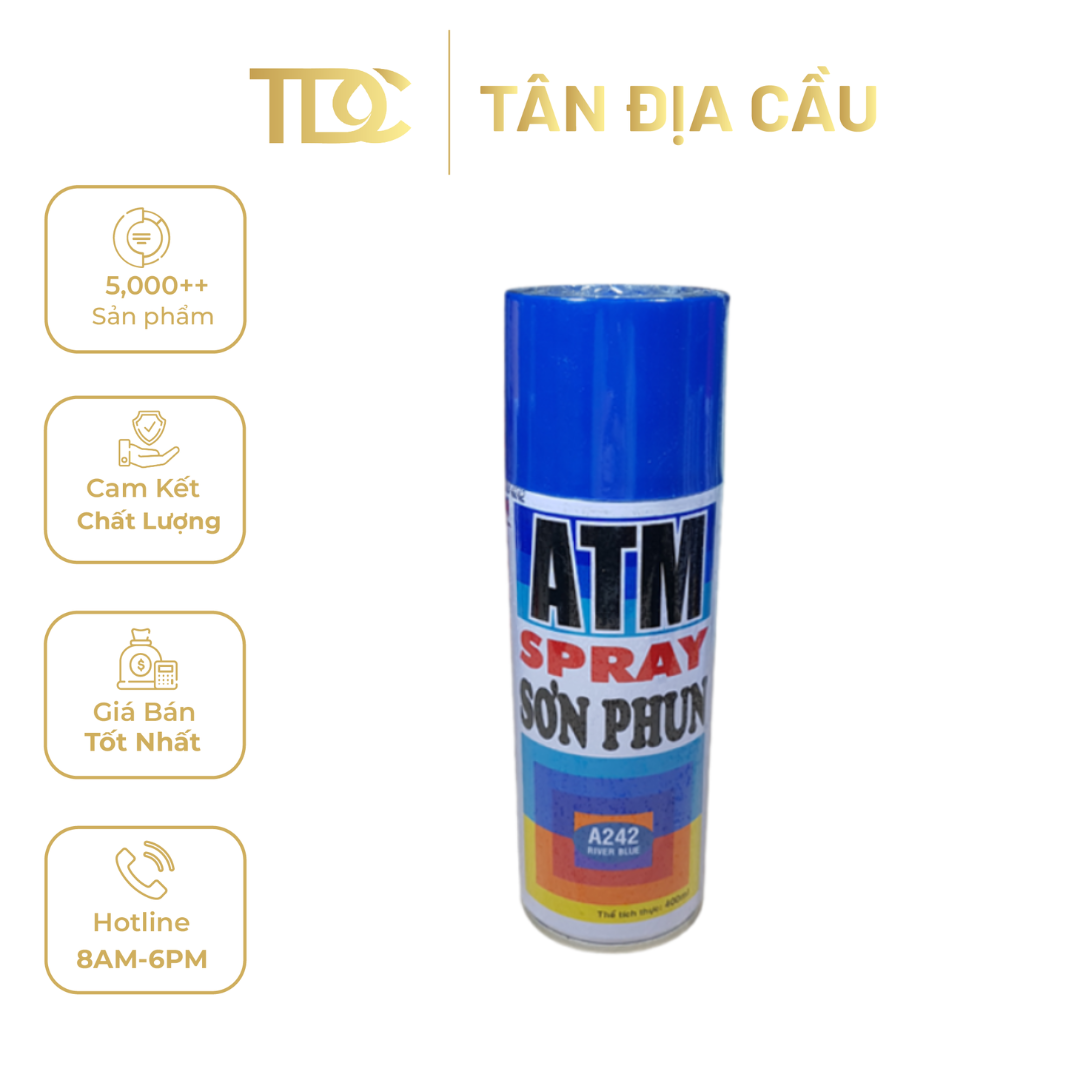 ATM Spray Acrylic Lacquer (A242 River Blue), Pack of 12