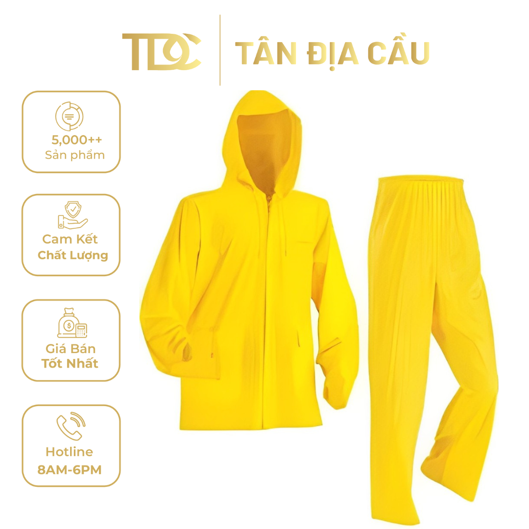 Oriental PVC 2pc Rainsuit, Yellow, Size M