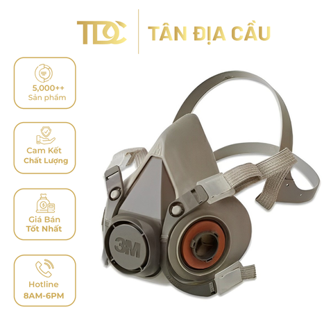 Mặt Nạ Phòng Độc Nửa Mặt Bảo Vệ Hô Hấp 3M 6200, 24 Cái/Thùng
