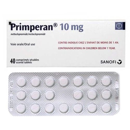 Primperan (Metoclopramid) Điều Trị Buồn Nôn 10mg, 10 Tablets/Box