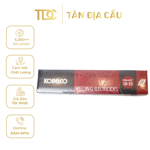 Que Hàn Chịu Lực Kobelco E7016 LB-52, 2.6mm 3.2mm 4.0mm