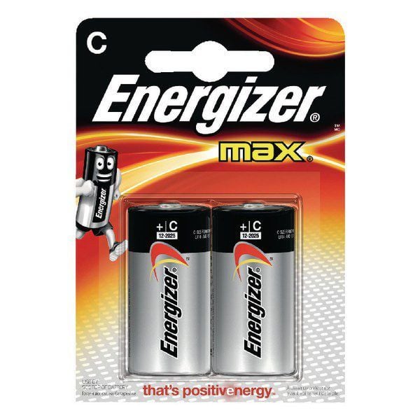 Energizer E93 BP2 C Max AA 1.5V Alkaline Battery, 2 PK