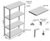 Stainless Steel Plates For Slotted Angle V Steel Shelves, 40 X 80cm