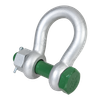 Green Pin Bow Shackle with Safety Bolt Pin, 17 Ton WLL, GPGHMB38