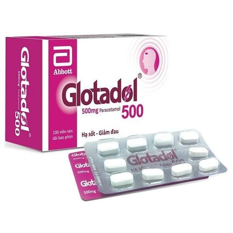 Thuốc Giảm Đau, Hạ Sốt Glotadol 500Mg (Hộp 10 Vỉ X 10 Viên)