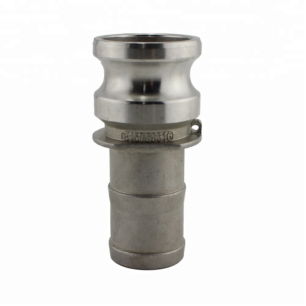 Aluminum 2″ Type E Cam and Groove Fitting, Male Camlock to Hose Shank