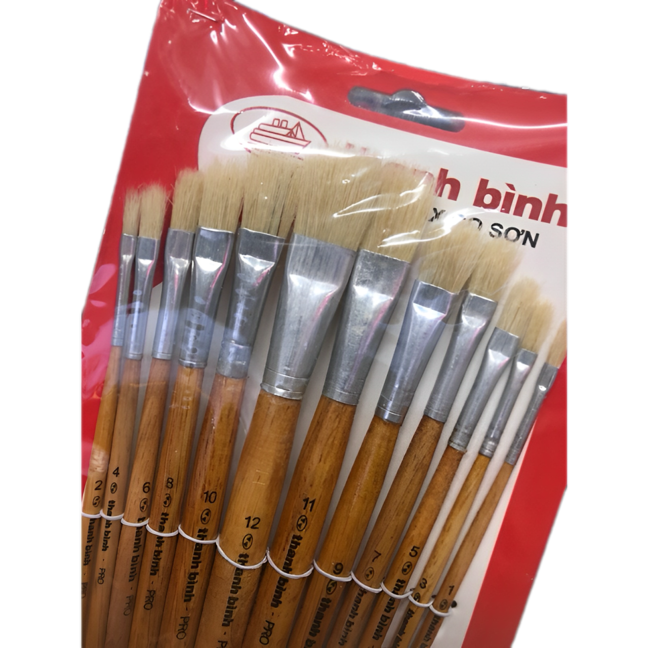 Thanh Bình Art Paintbrush Sets, 1VD00, 12 Pieces/Set