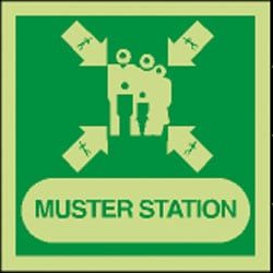 4141 Muster Station Sign