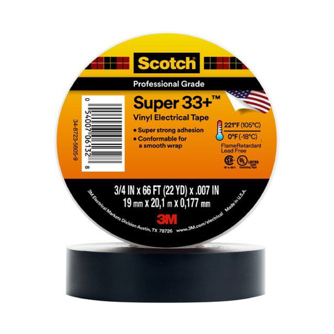 Băng Keo Điện 3M Scotch Super 33+, Màu Đen