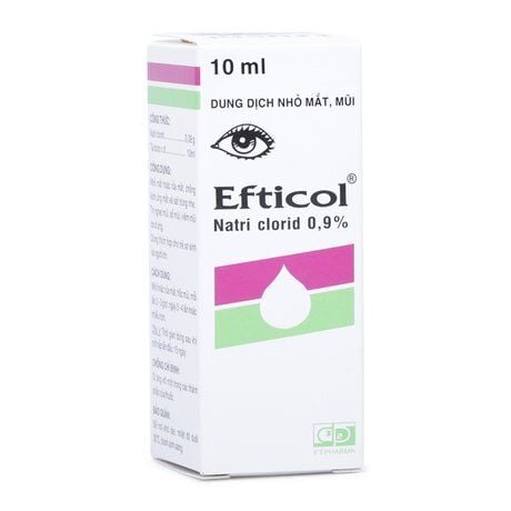 Nước Muối Nhỏ Mắt, Mũi F.T.Pharma Efticol 0.9% Chai 10ml