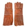 Long Cowhive Leather Gloves For Welding, Brown
