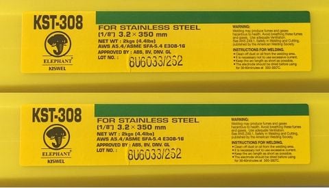 Que Hàn Inox Kiswel KST-308 (2kg/hộp), 2.6mm X 350mm, 20kg/hộp