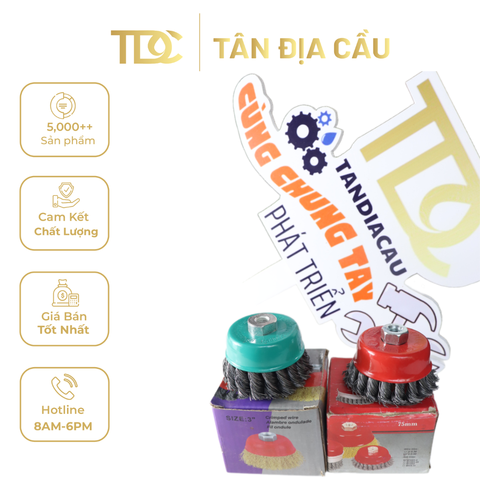 Chén Cước Chà Rỉ NSK/Taiwan Loại Dày Tán Thép Xoắn 1.5mm Sợi Thép, Loại M10 / M14