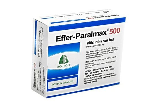Boston Pharma Effer Paralmax For Pain & Fever Relief 500mg (5 Blisters X 4 Tablets / Box)