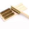 Wire Scratch Brush, Shoe Handle, Copper Wire, Length 10-1/2