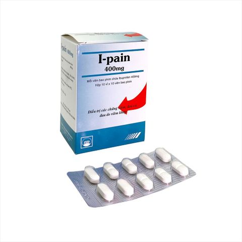 I-Pain 400mg - Thuốc Giảm Đau, Hộp 10 Vỉ X 10 Viên