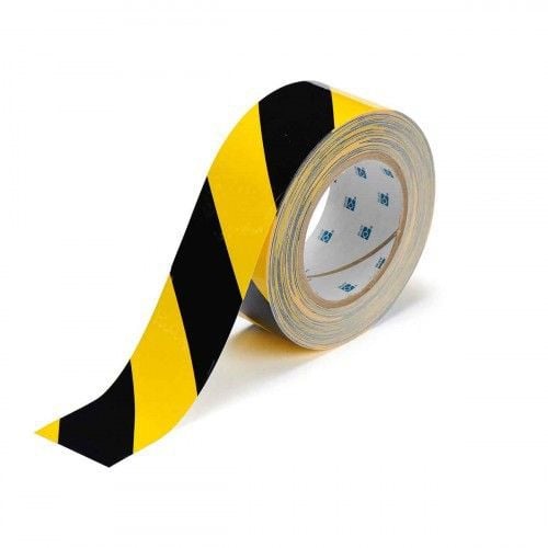 Caution Tape Black and Yellow Striped Barricade Tape, Size 2