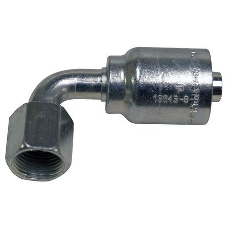 Parker Hydraulic Crimp Fitting, Female JIC, 90 Elbow, 1-1/4, 13943-20-20