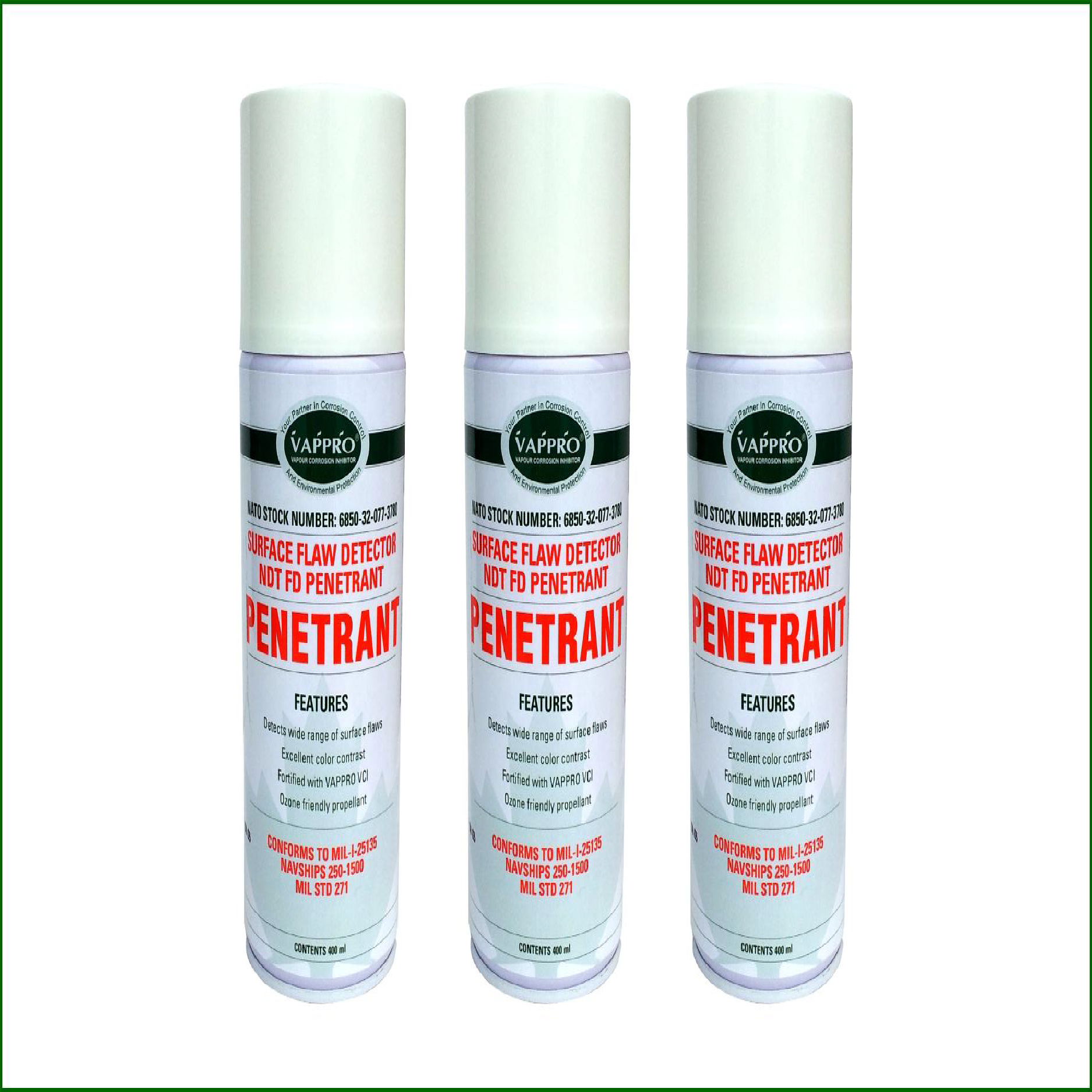 Vappro VBCI-NDT FD Penetrant, Surface Flaw Detector, 400ml