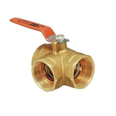 Van Bi Ba Ngã Thân Đồng Kitz TN Brass, Type 400, 3 Ways Ball Valves, Threaded ends to JIS B0203 (BS21)