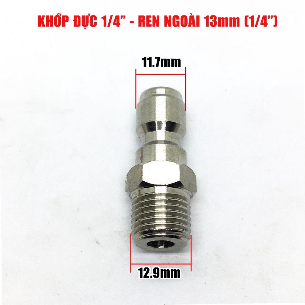 Quick Connect Pneumatic Coupler Plug 13mm, 1/4
